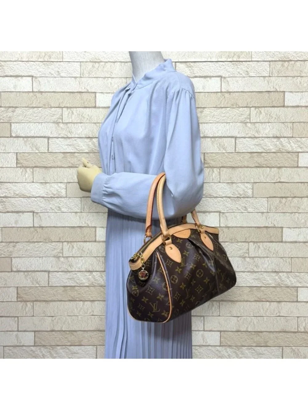 Louis Vuitton Tivoli PM Monogram Handbag Canvas Brown